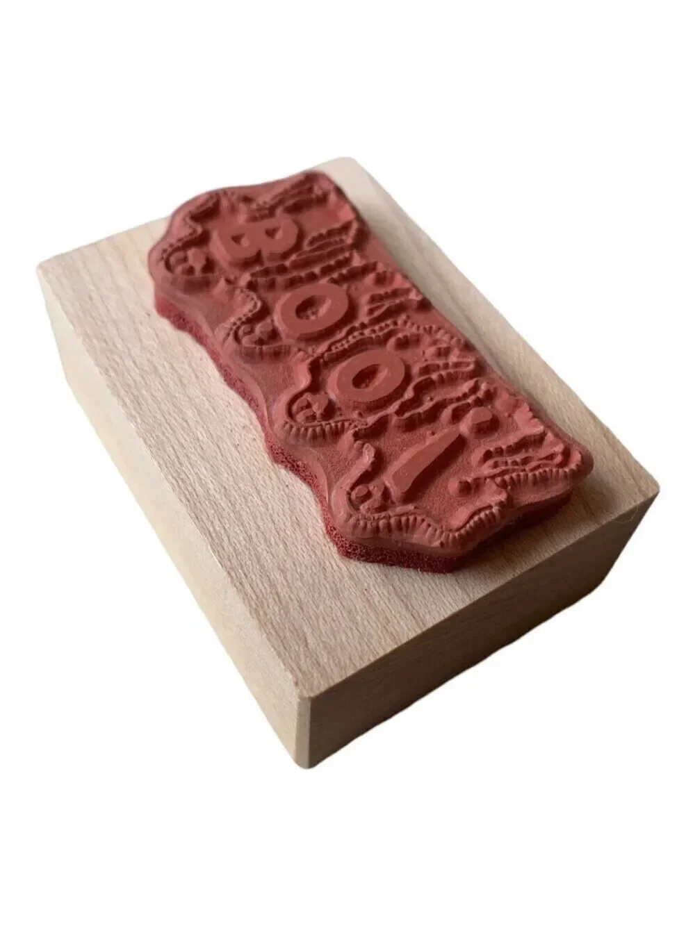 PSX Designs Boo Ghost Wood Mounted Rubber Stamp Word D-948 Spooky Halloween